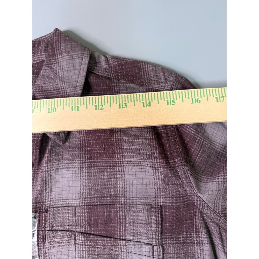 Carhartt Womens XS Mauve Purple Plaid Ripstop Long Sleeve Button Down Shirt NWT - Picture 6 of 6